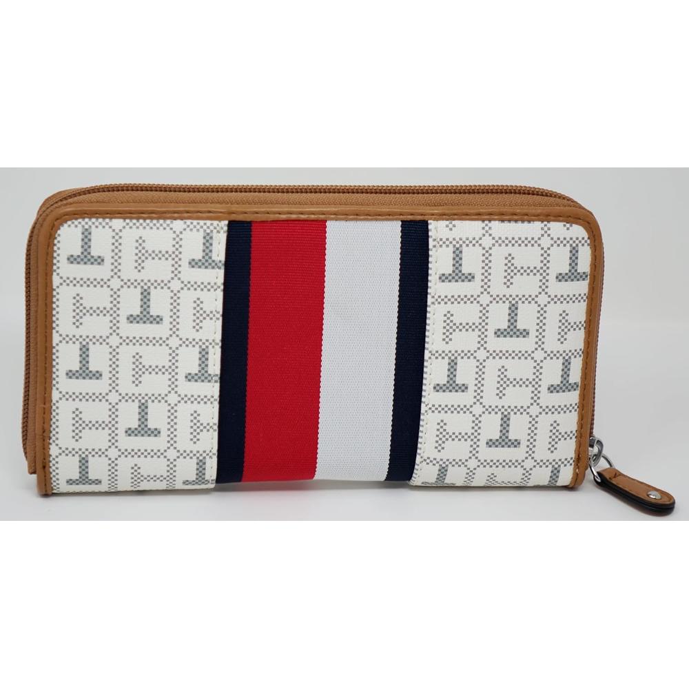 BILLETERA TOMMY HILFIGER CLUTCH PRINT WHITE MUJER - 2