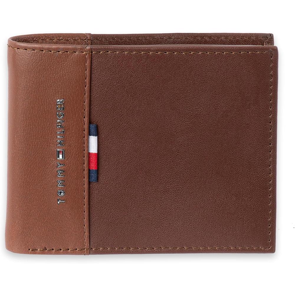 BILLETERA TOMMY HILFIGER BICOLOR TAN BROWN HOMBRE - 1
