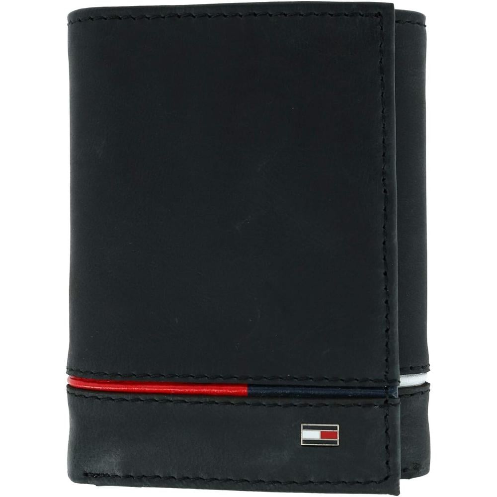 BILLETERA TOMMY HILFIGER LEIF RFID DOUBLE BLACK HOMBRE - 1