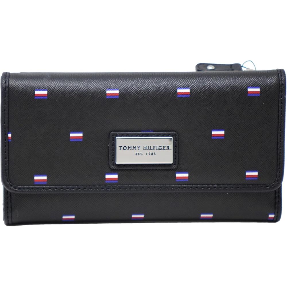 BILLETERA TOMMY HILFIGER BANDERA BLACK MUJER - 1