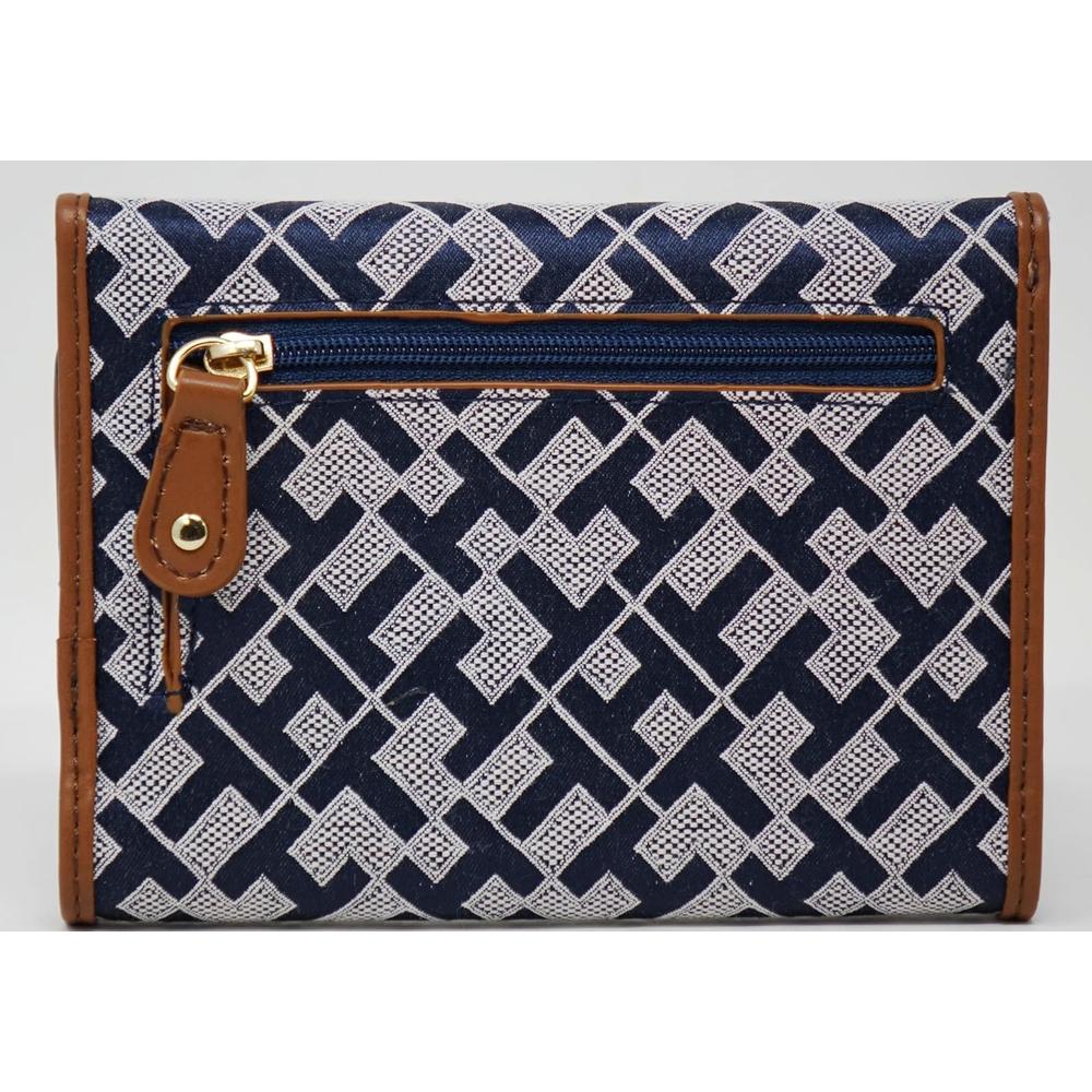 BILLETERA TOMMY HILFIGER SMALL JACQUARD NAVY MUJER - 2