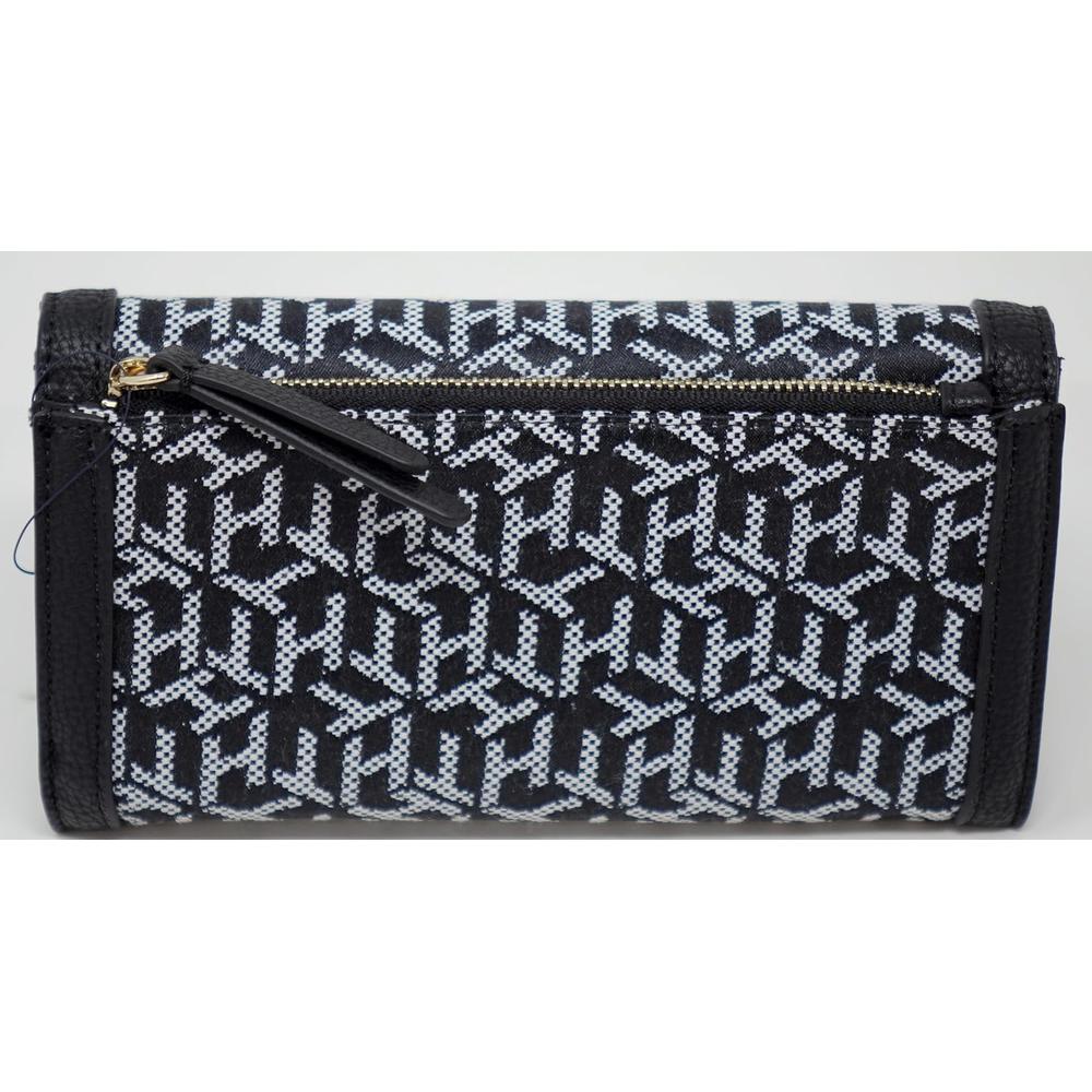 BILLETERA TOMMY HILFIGER CLUTCH JACQUARD BLACK MUJER - 2