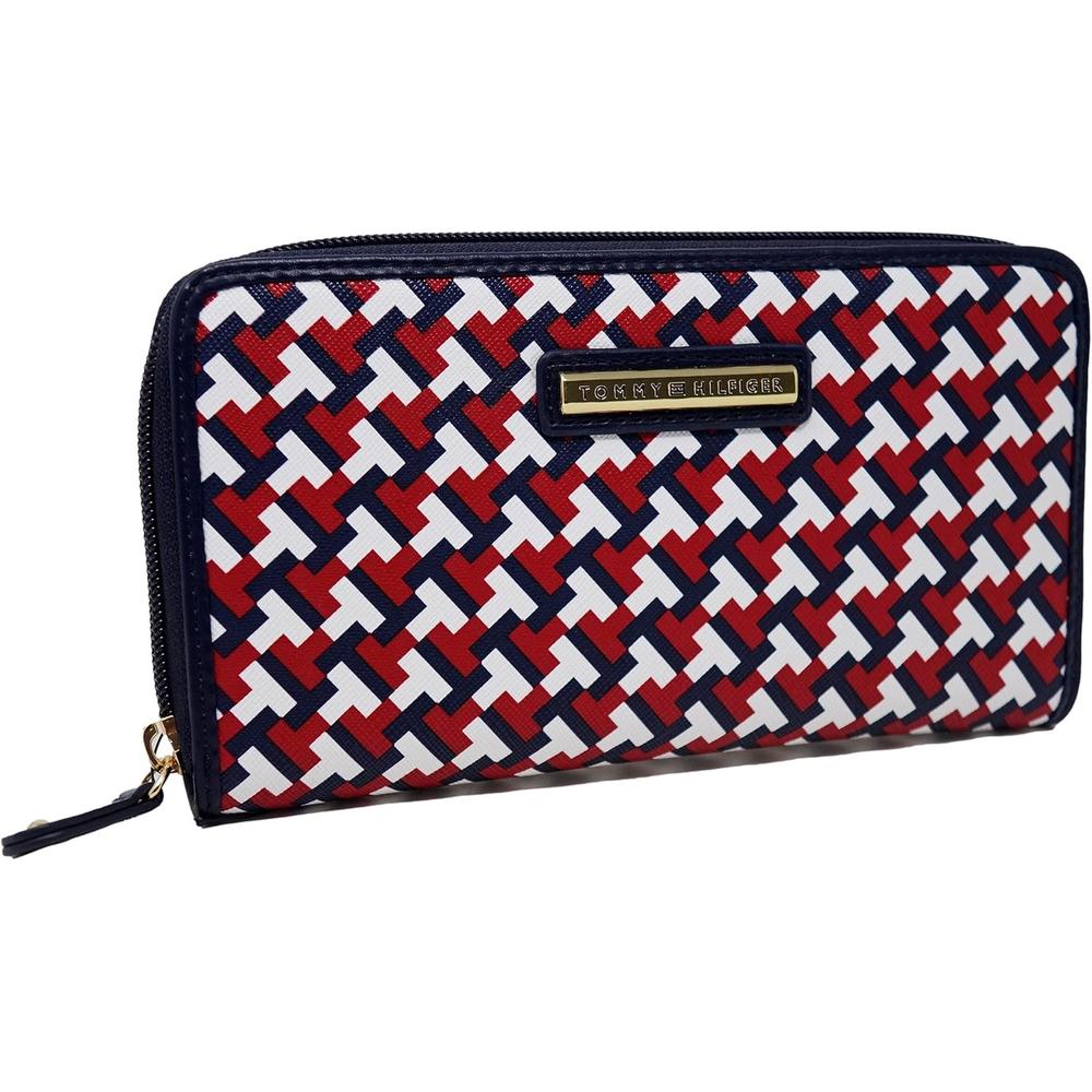 BILLETERA TOMMY HILFIGER CLUTCH LOGO TRICOLOR MUJER - 1