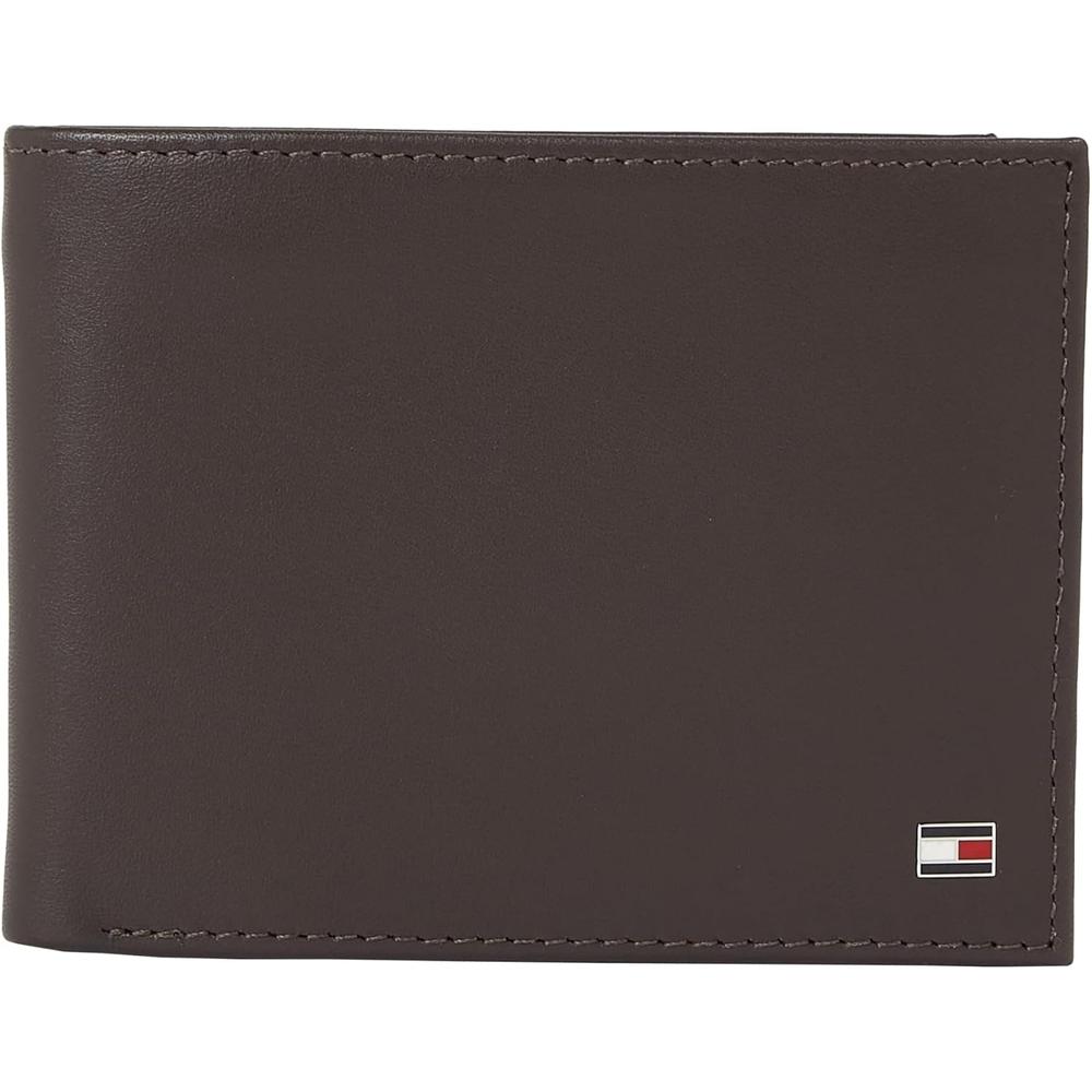 BILLETERA TOMMY HILFIGER ETON COIN BROWN HOMBRE - 1