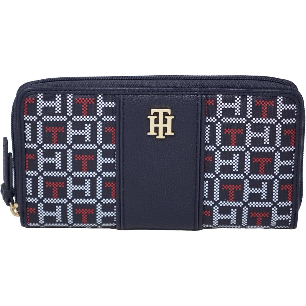 BILLETERA TOMMY HILFIGER CLUTCH LOGO BLACK MUJER - 1