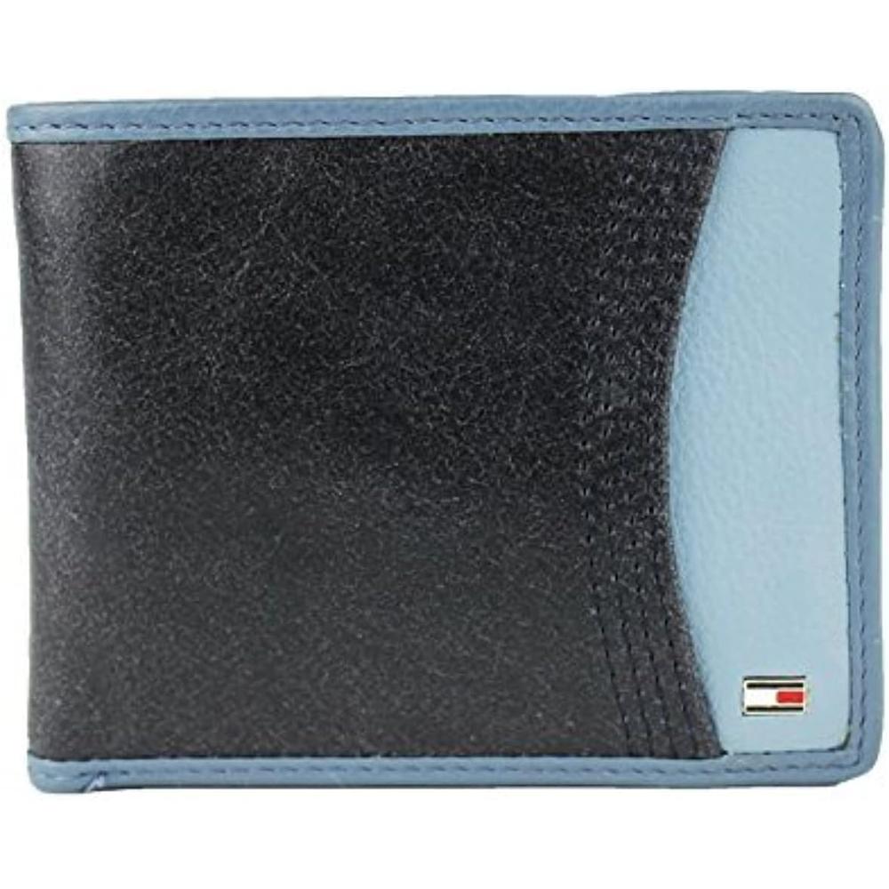 BILLETERA TOMMY HILFIGER CUERO MONEDERO AZUL MARINO - 1
