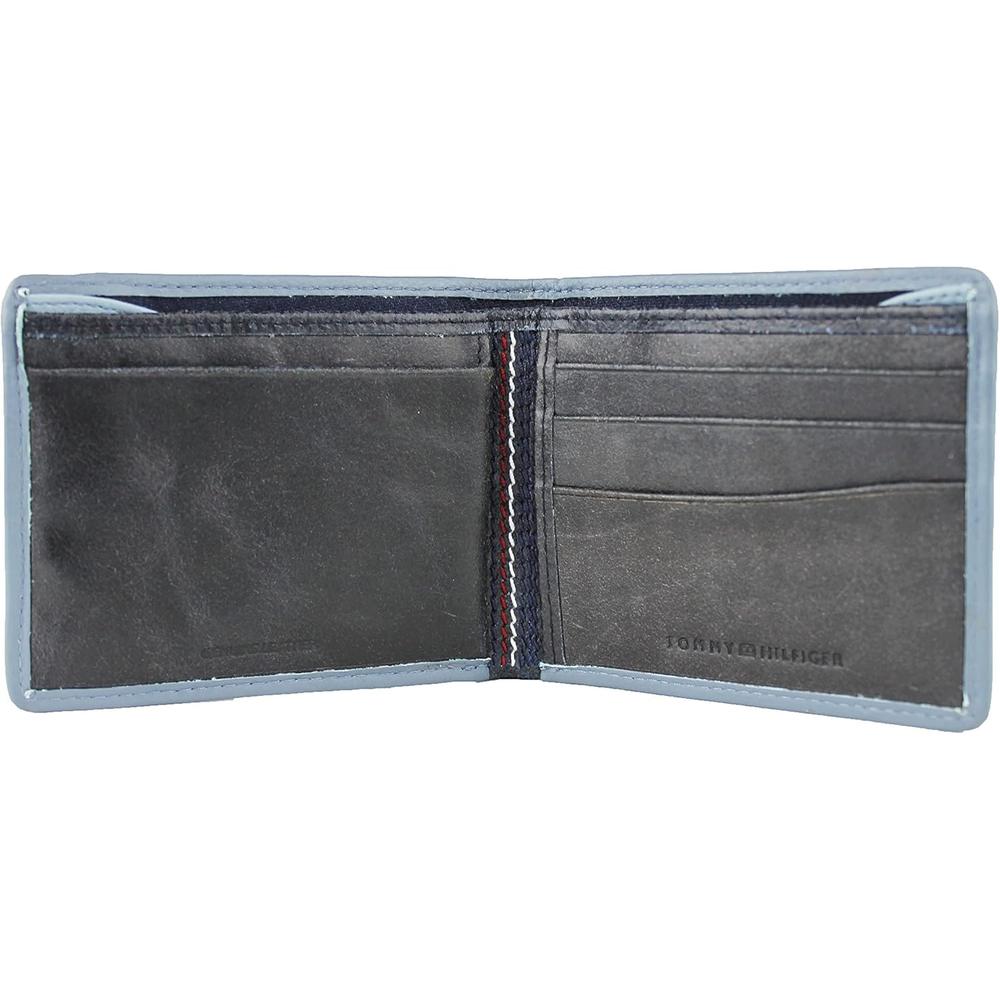 BILLETERA TOMMY HILFIGER CUERO MONEDERO AZUL MARINO - 4
