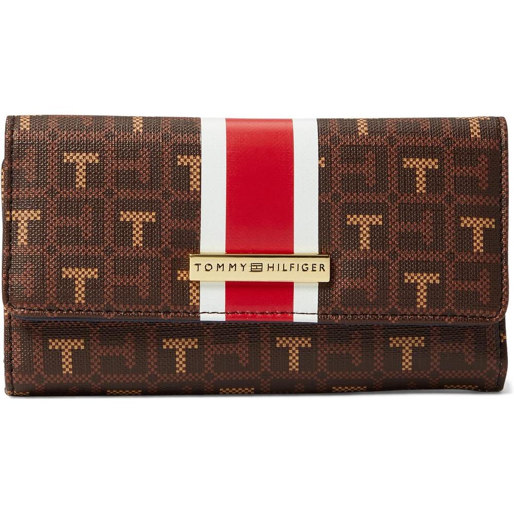 BILLETERA TOMMY HILFIGER WAVERLY II CONTINENTAL BROWN MUJER - 1