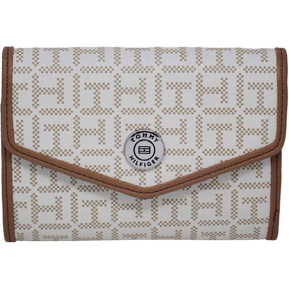 BILLETERA TOMMY HILFIGER CLUTCH WHITE MUJER - 1