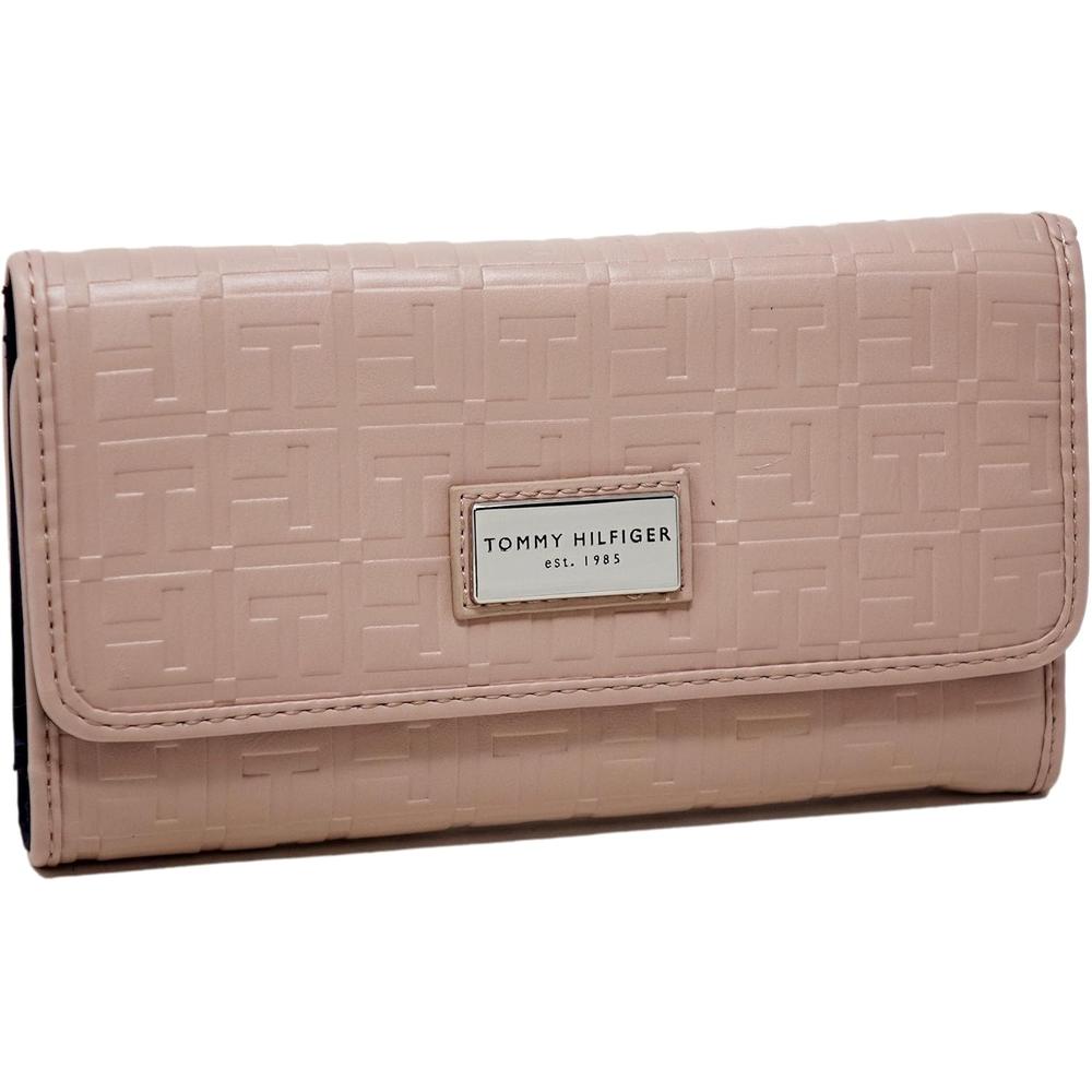 BILLETERA TOMMY HILFIGER EMBOSSED BLUSH PINK MUJER - 1