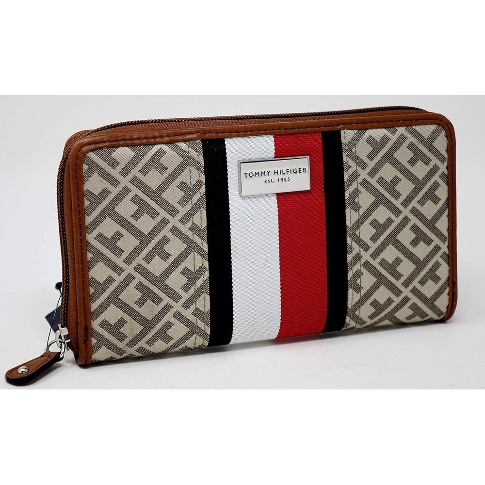 BILLETERA TOMMY HILFIGER CLUTCH LOGO KHAKI MUJER - 2