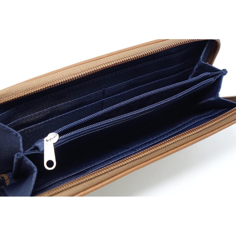 BILLETERA TOMMY HILFIGER CLUTCH LOGO KHAKI MUJER - 5