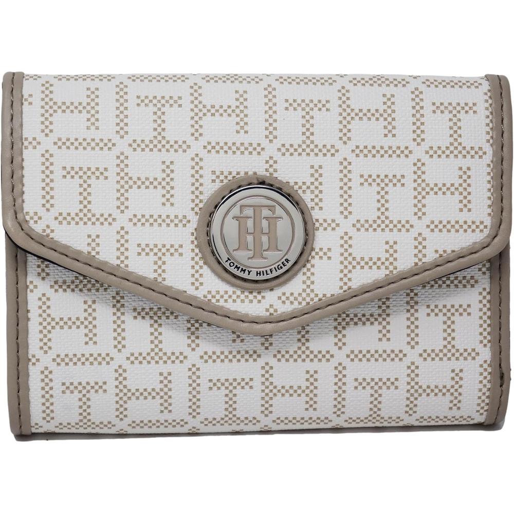 BILLETERA TOMMY HILFIGER LONA LOGO WHITE MUJER - 1