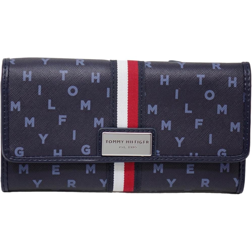 BILLETERA TOMMY HILFIGER WRISTLET LOGO NAVY MUJER - 1