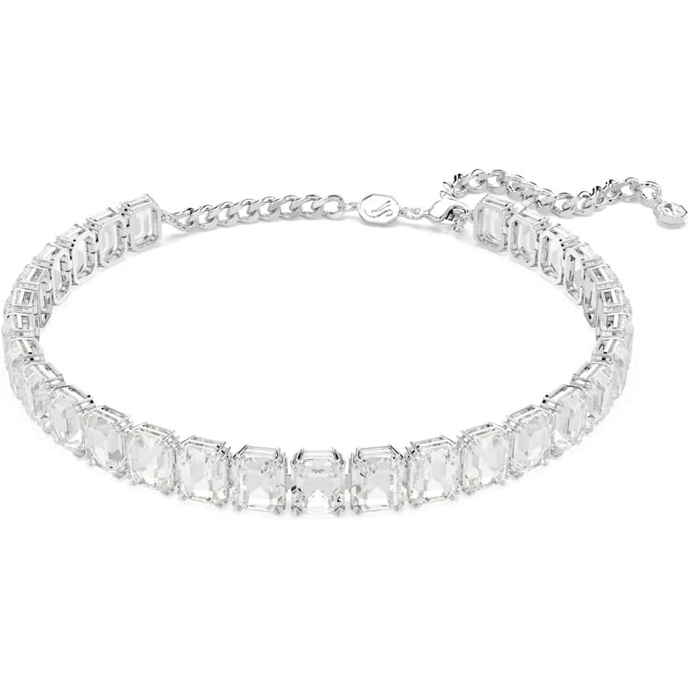 SWAROVSKI COLLAR CHOKER OCTÁGONO MILLENIA RODIO | PLATEADO - 1
