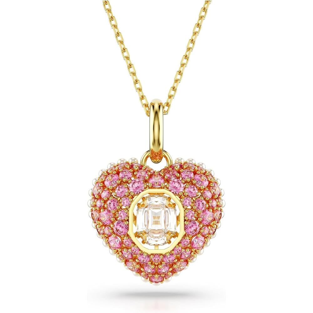 SWAROVSKI COLLAR PENDIENTE CORAZÓN IDYLLIA ORO | ROJO - 1