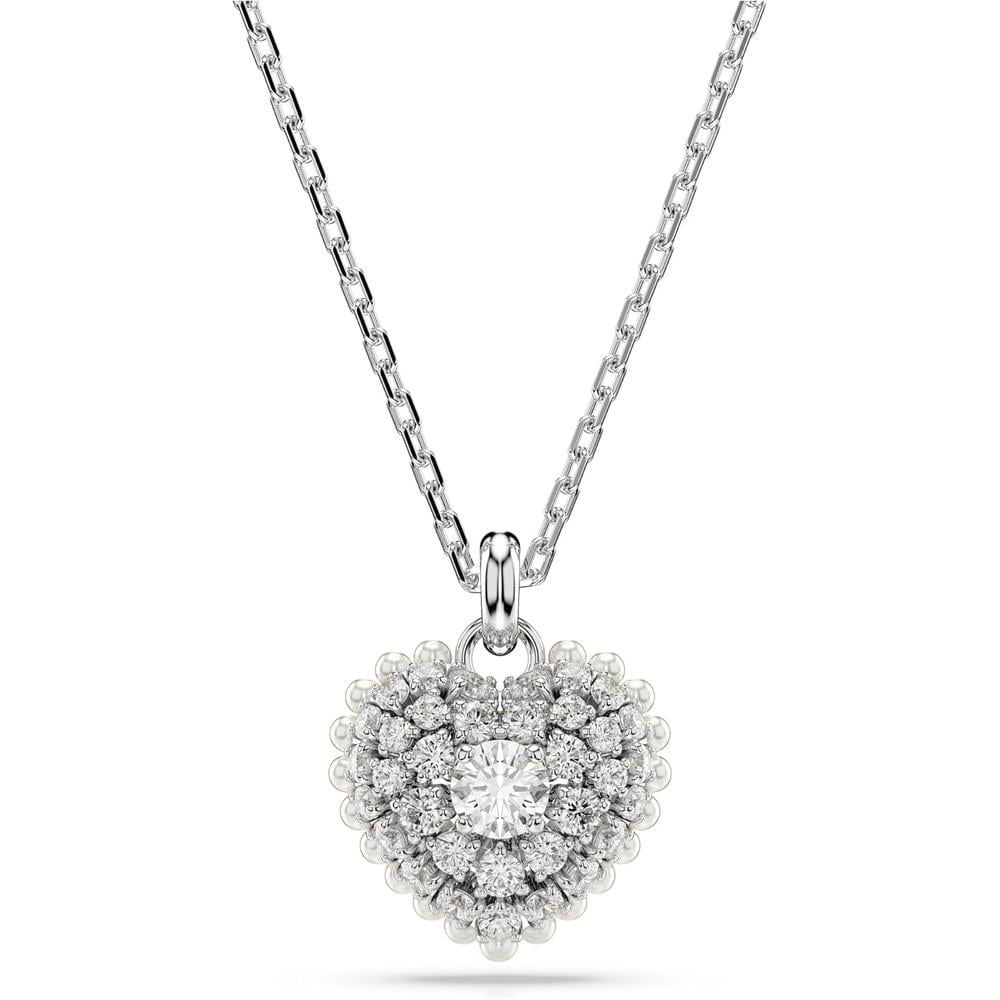 SWAROVSKI COLLAR PENDIENTE CORAZÓN IDYLLIA RODIO | PLATA - 1
