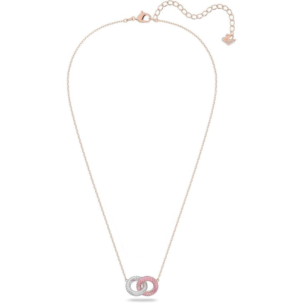 SWAROVSKI COLLAR PENDIENTE CIRCULO STONE ORO ROSA | ROSA - 2