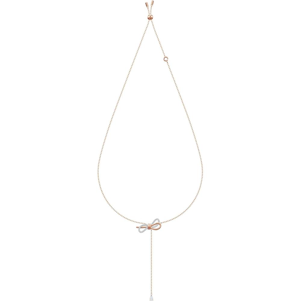 SWAROVSKI COLLAR PENDIENTE BOW LIFELONG MIXTO ORO ROSA Y RODIO | ORO ROSA - 3