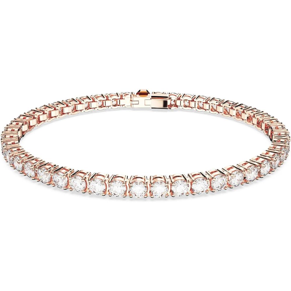 SWAROVSKI PULSERA TENNIS CRISTALES ORO ROSA EXTRA LARGE | ORO ROSA - 1
