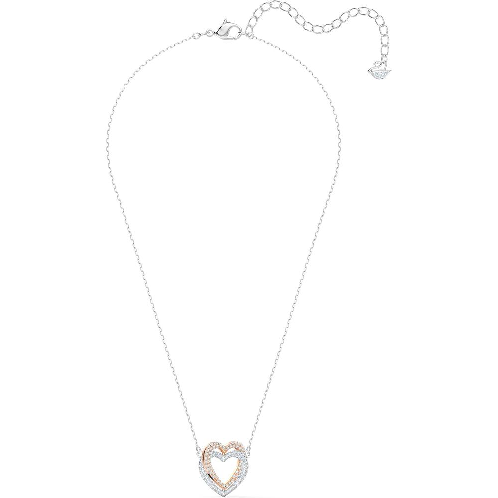 SWAROVSKI COLLAR PENDIENTE CORAZÓN HYPERBOLA MIXTO | ORO ROSA / PLATEADO - 2