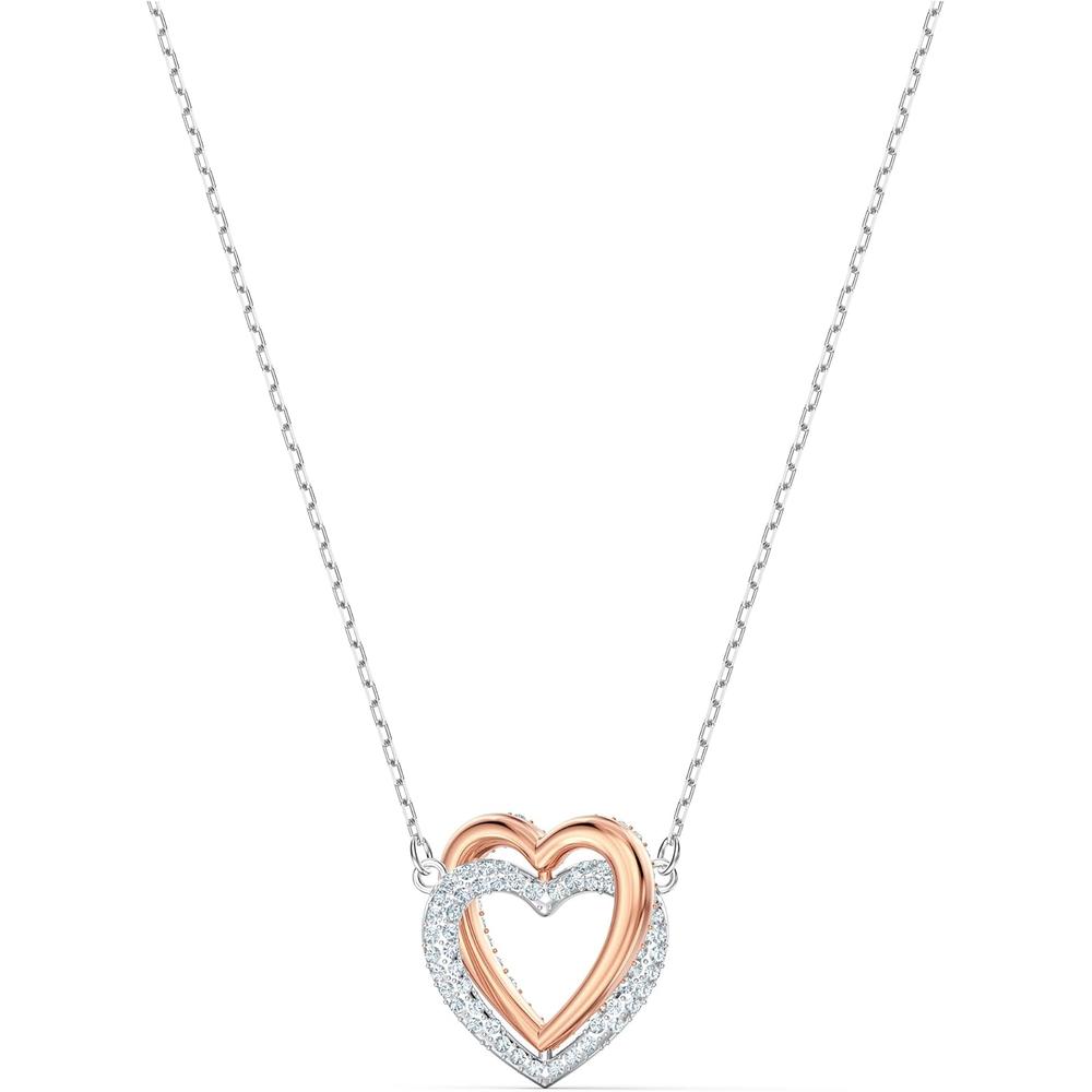 SWAROVSKI COLLAR PENDIENTE CORAZÓN HYPERBOLA MIXTO | ORO ROSA / PLATEADO - 3