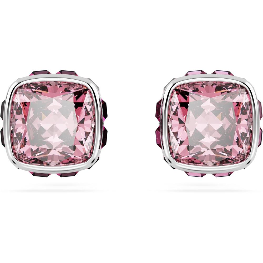 SWAROVSKI ARETES STUD CUADRADO BIRTHSTONE OCTUBRE RODIO | ROSA - 1