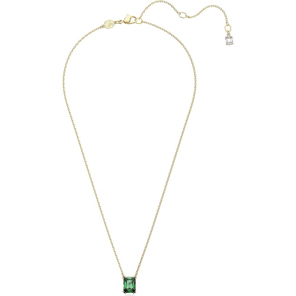 SWAROVSKI COLLAR PENDIENTE RECTANGULAR STILLA ORO | VERDE - 2