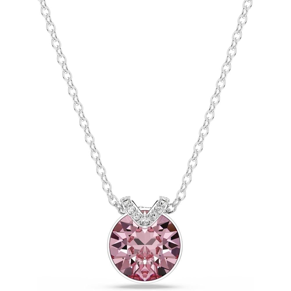 SWAROVSKI COLLAR PENDIENTE CRISTAL ROSA RODIO | ROSA OSCURO - 1