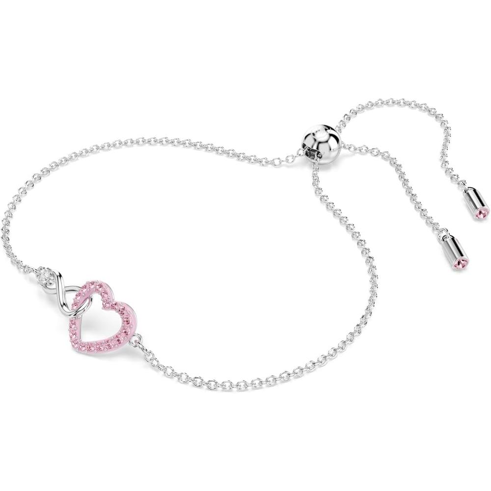 SWAROVSKI PULSERA CORAZÓN INFINITO RODIO | ROSA/PLATEADO - 2