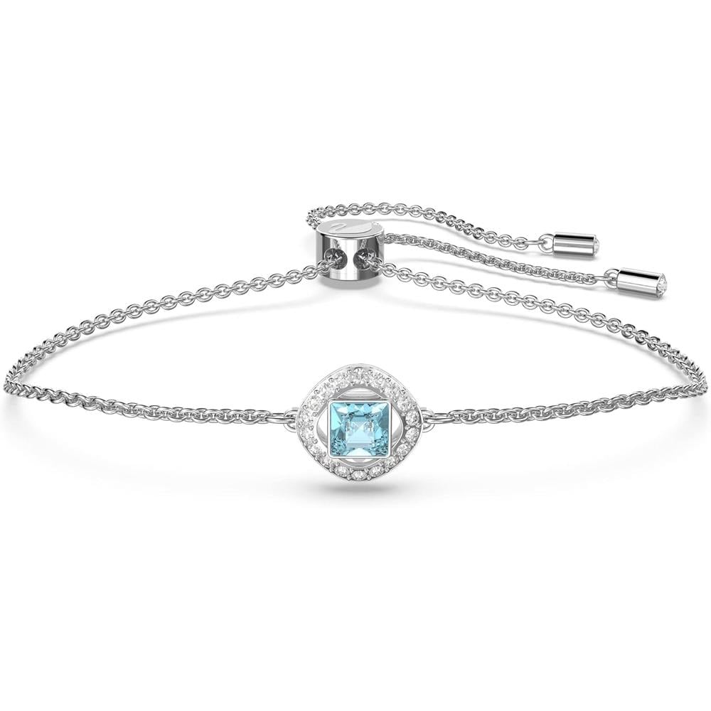 SWAROVSKI PULSERA CUADRADA ANGELIC SQUARE RODIO | AGUA - 1