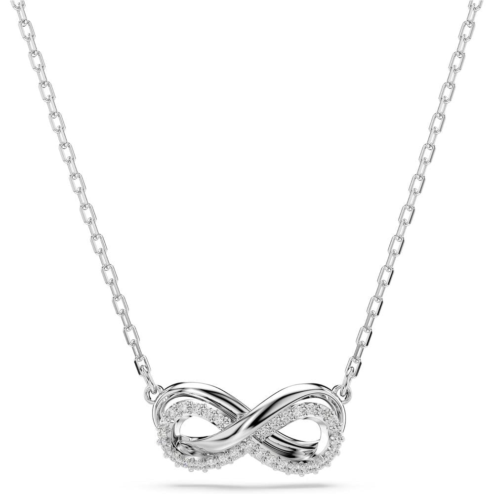 SWAROVSKI COLLAR PENDIENTE INFINITO HYPERBOLA RODIO | PLATEADO - 1