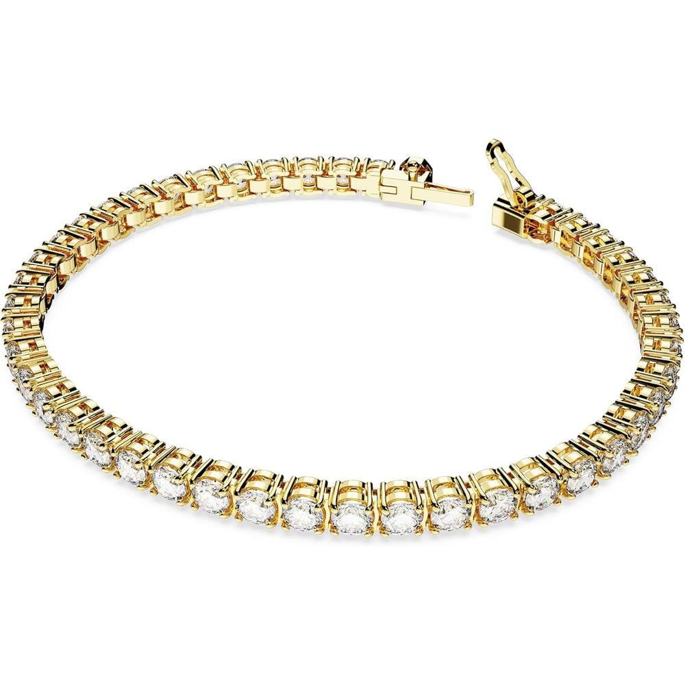 SWAROVSKI PULSERA TENNIS MATRIX ORO LARGE | DORADO - 2