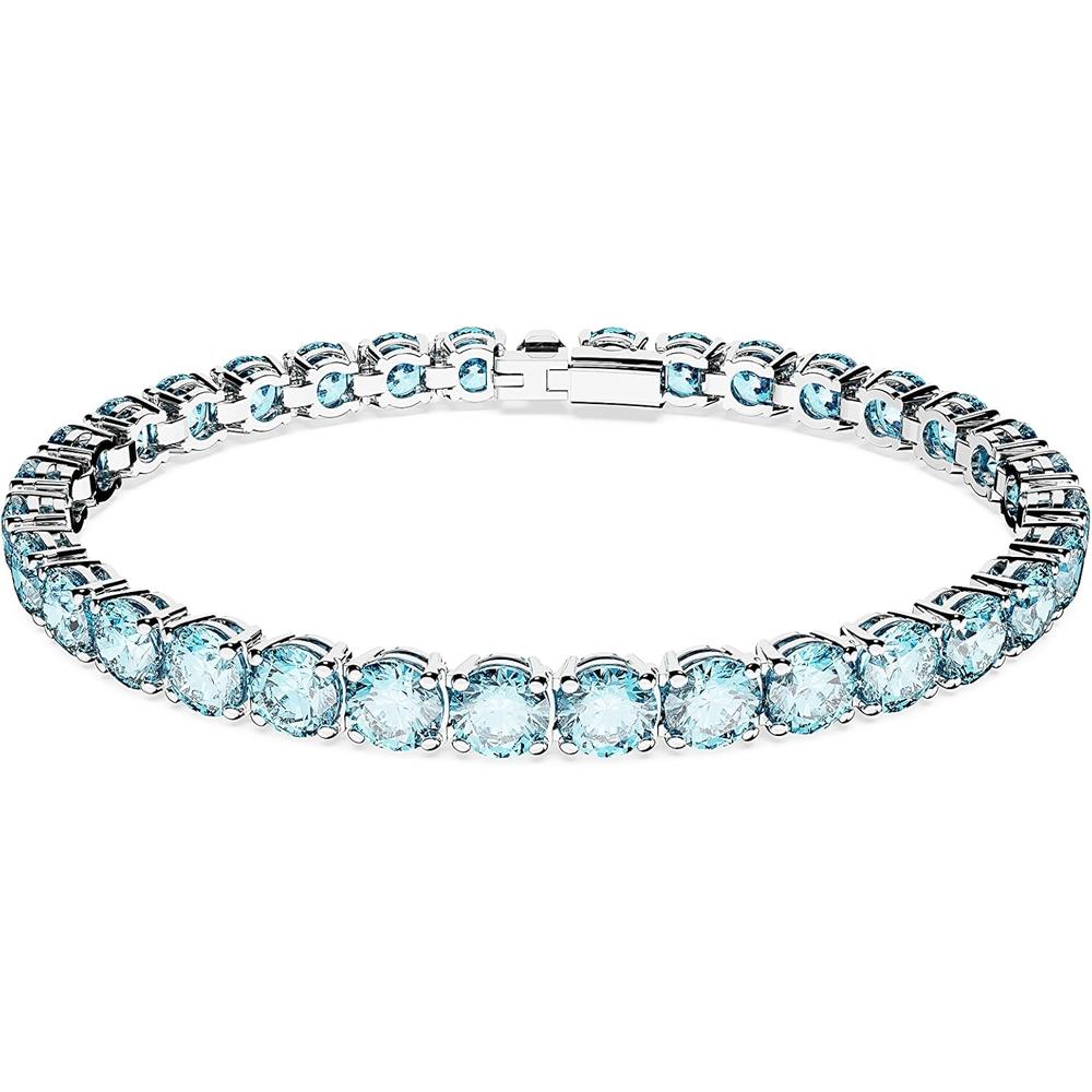 SWAROVSKI PULSERA TENNIS MATRIX RODIO MEDIUM | AZUL - 1