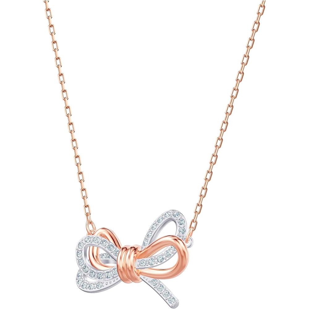 SWAROVSKI COLLAR CON PENDIENTE BOW LIFELONG MIXTO ORO ROSA Y RODIO | ORO ROSA / RODIO - 2