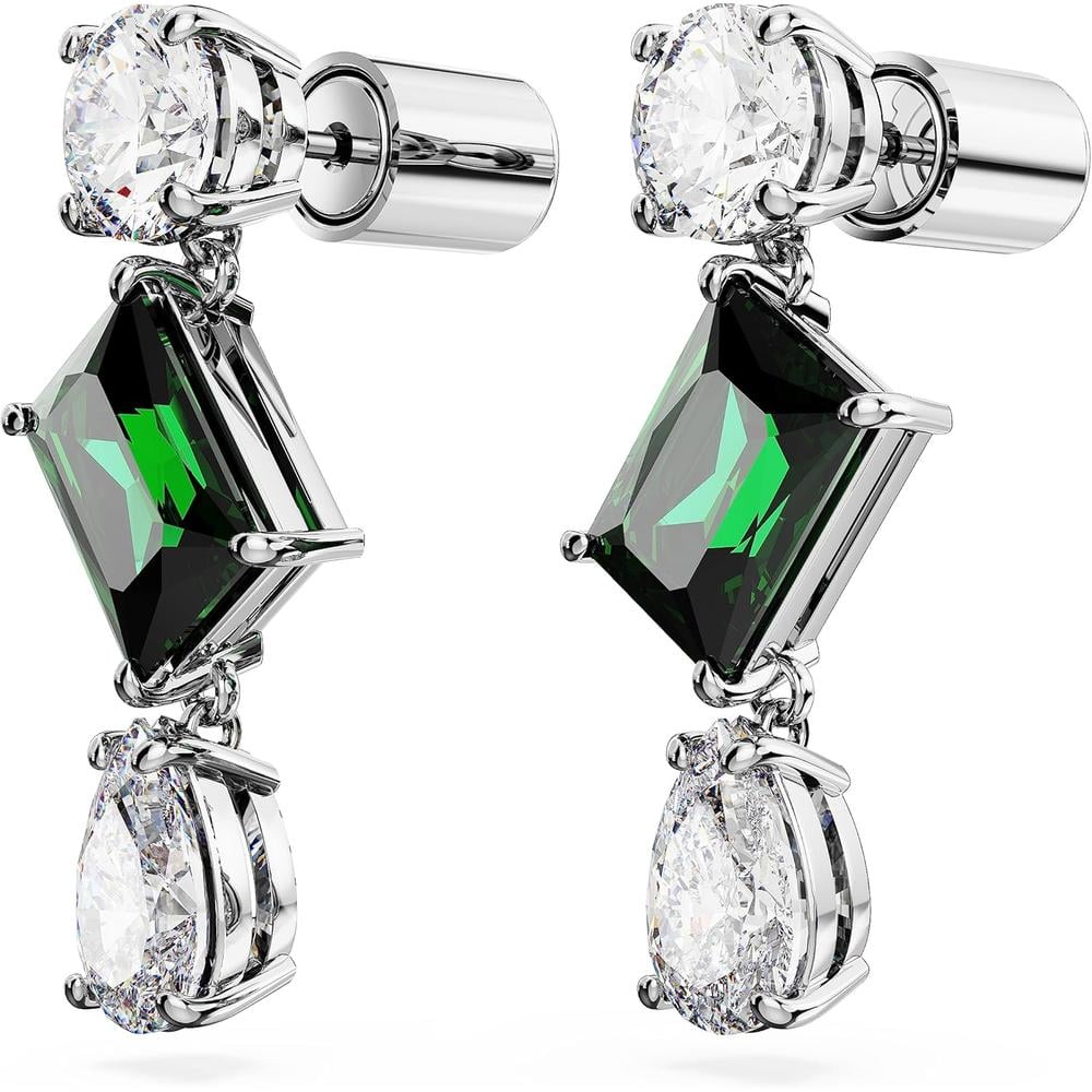 SWAROVSKI ARETES COLGANTES MIXTO MESMERA RODIO | VERDE - 3