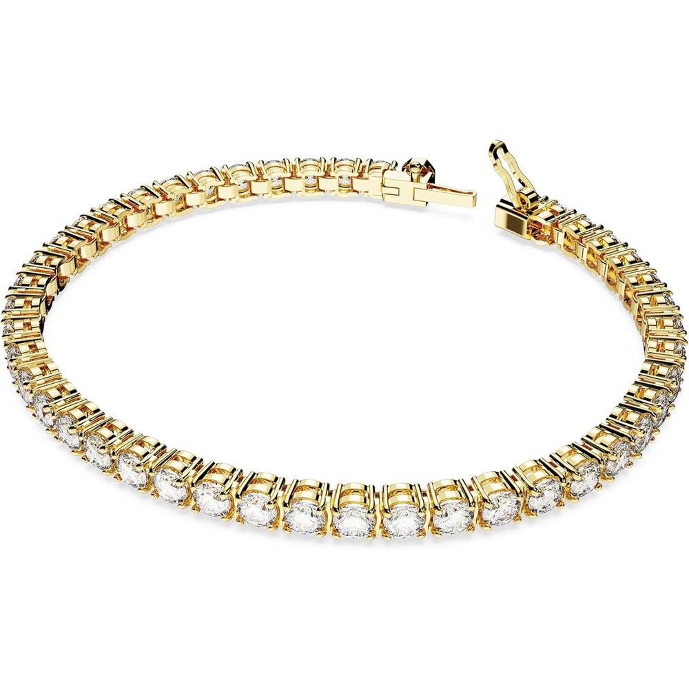 SWAROVSKI PULSERA TENNIS MATRIX ORO EXTRA LARGE | DORADO - 2