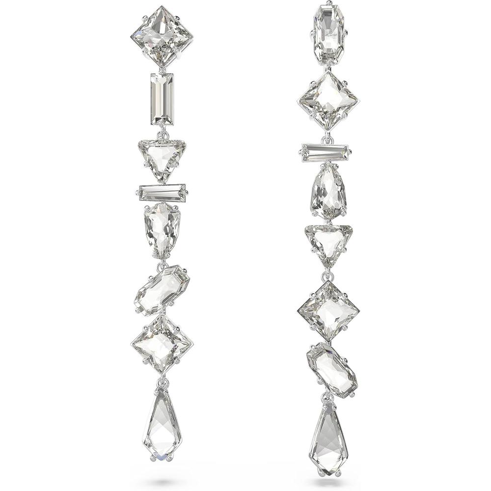 SWAROVSKI ARETES COLGANTES LARGOS MIXTO MESMERA RODIO | TRANSPARENTE - 1
