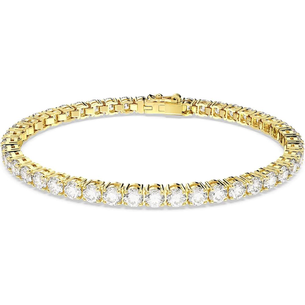 SWAROVSKI PULSERA TENNIS MATRIX ORO SMALL | DORADO - 1