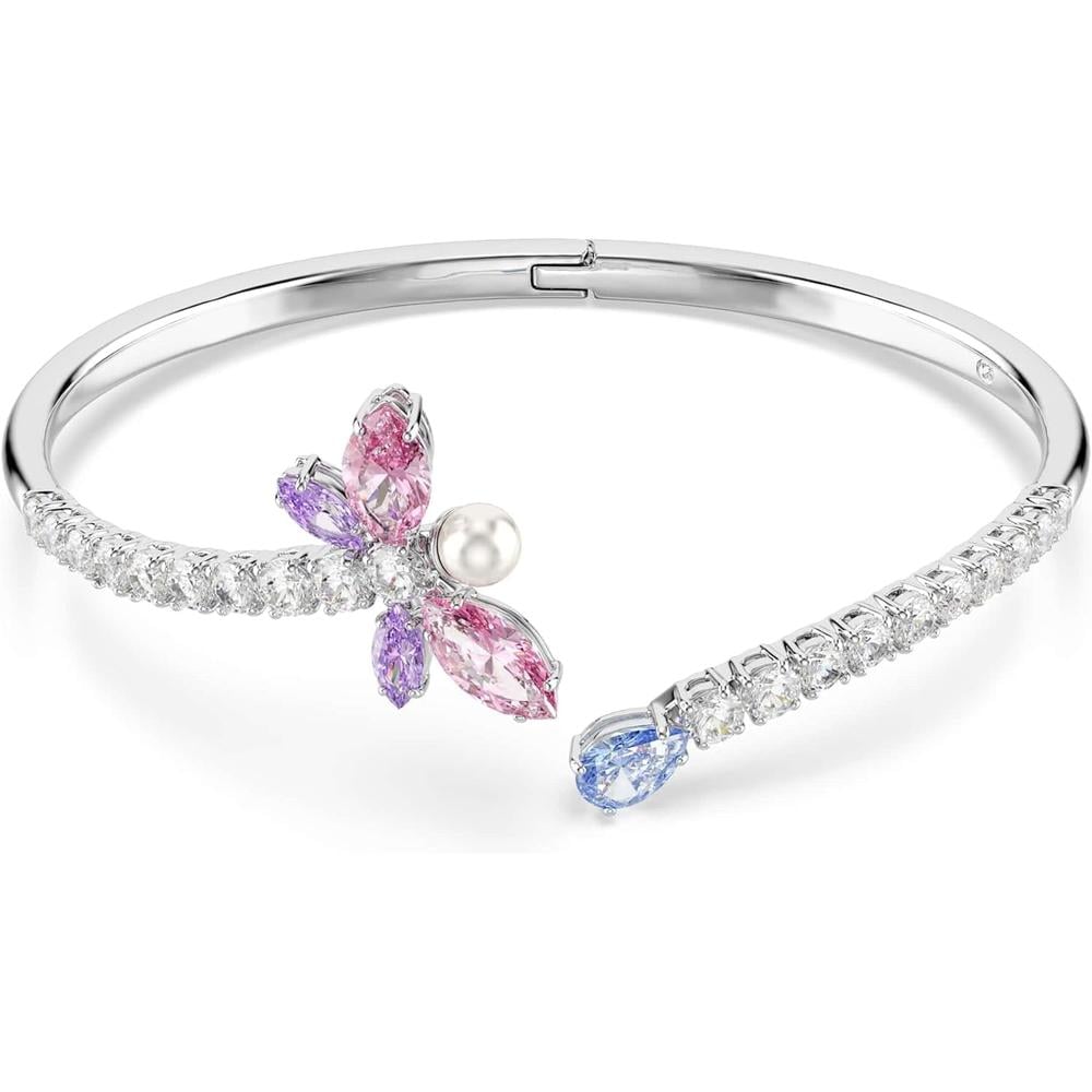 SWAROVSKI X ARIANA GRANDE PULSERA LIBÉLULA RODIO MEDIUM | ROSA/PLATEADO - 1