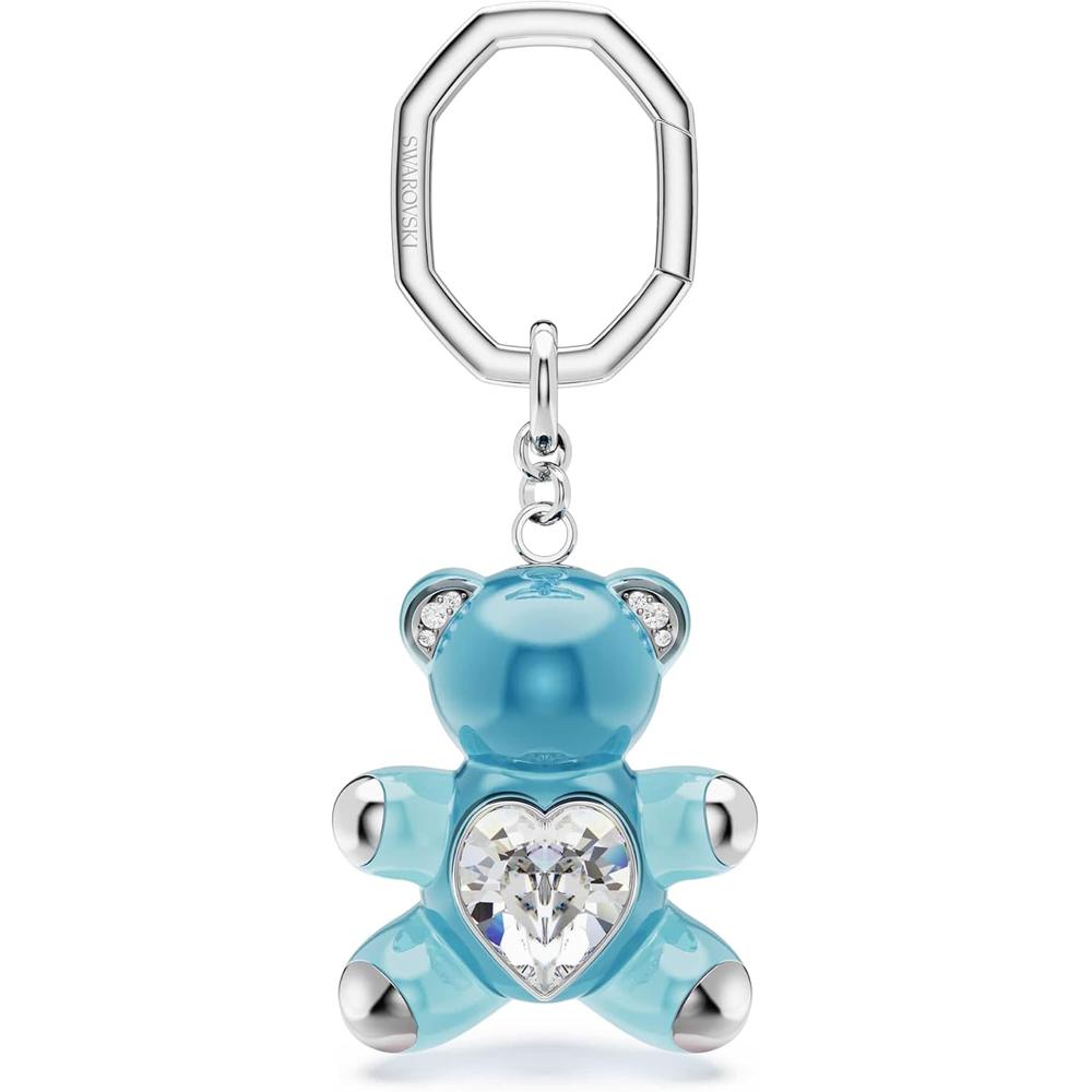 SWAROVSKI LLAVERO OSO CORAZÓN RODIO | AZUL - 1