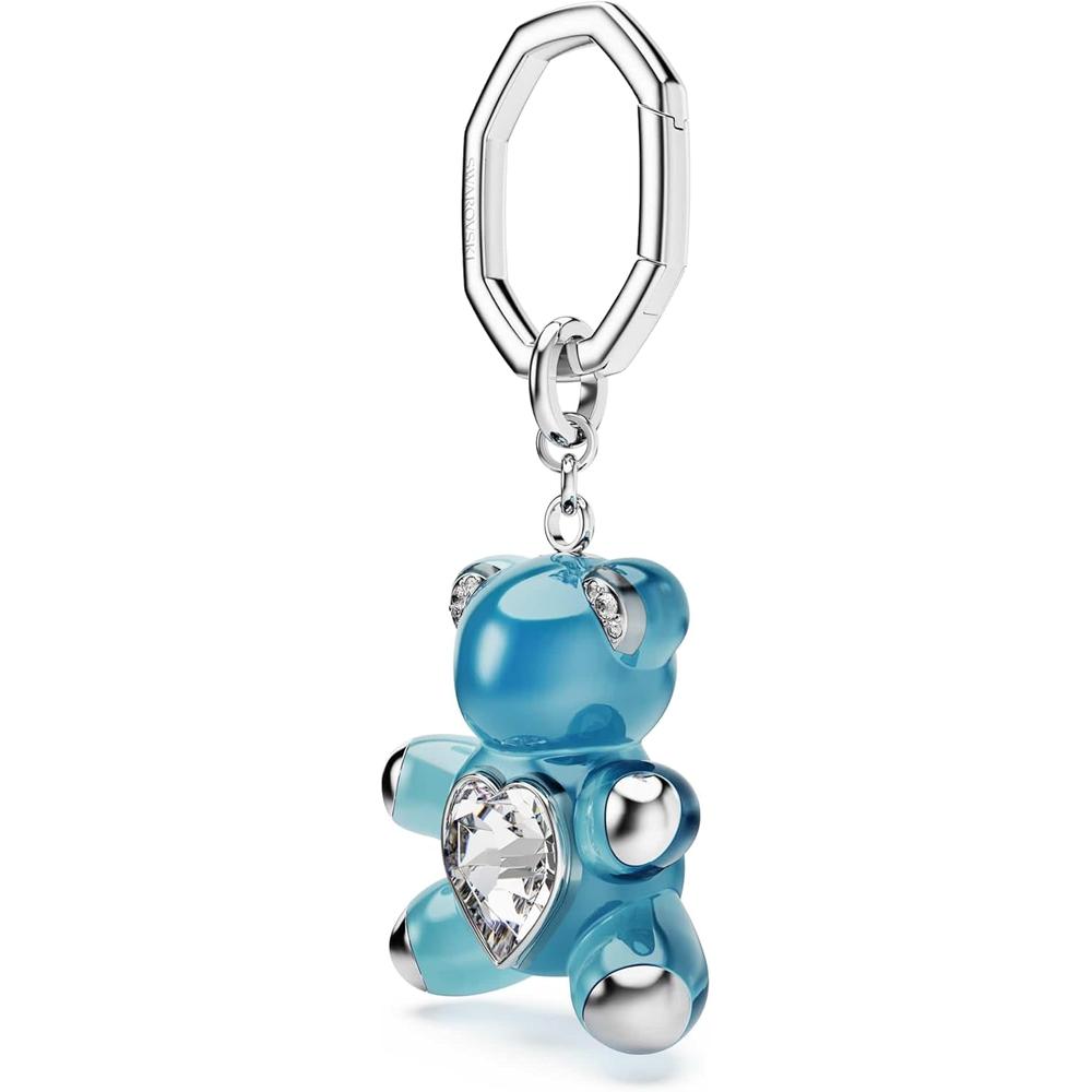 SWAROVSKI LLAVERO OSO CORAZÓN RODIO | AZUL - 2