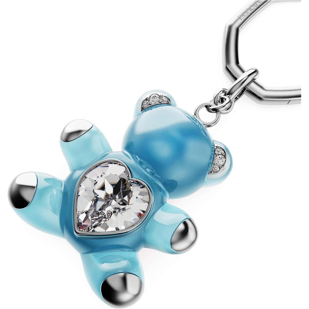 SWAROVSKI LLAVERO OSO CORAZÓN RODIO | AZUL - 3