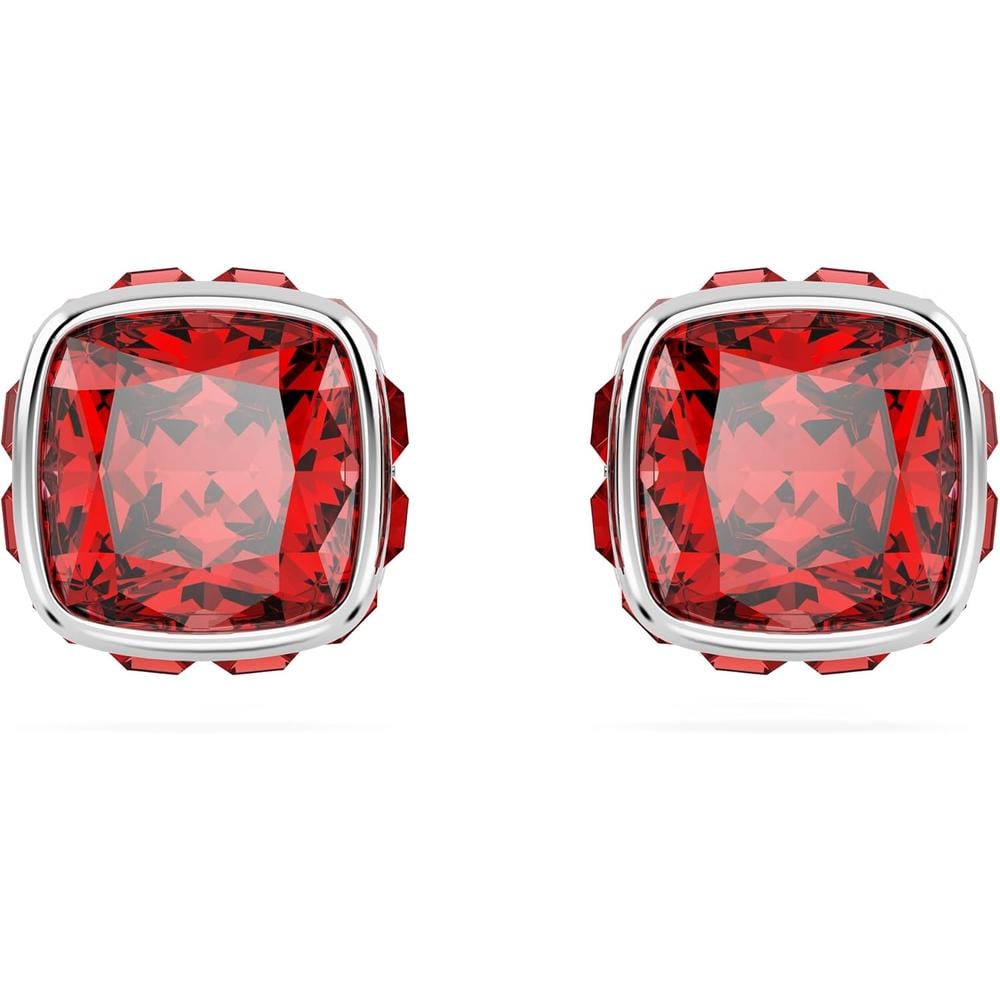 SWAROVSKI ARETES STUD CUADRADO BIRTHSTONE JULIO RODIO | ROJO - 1