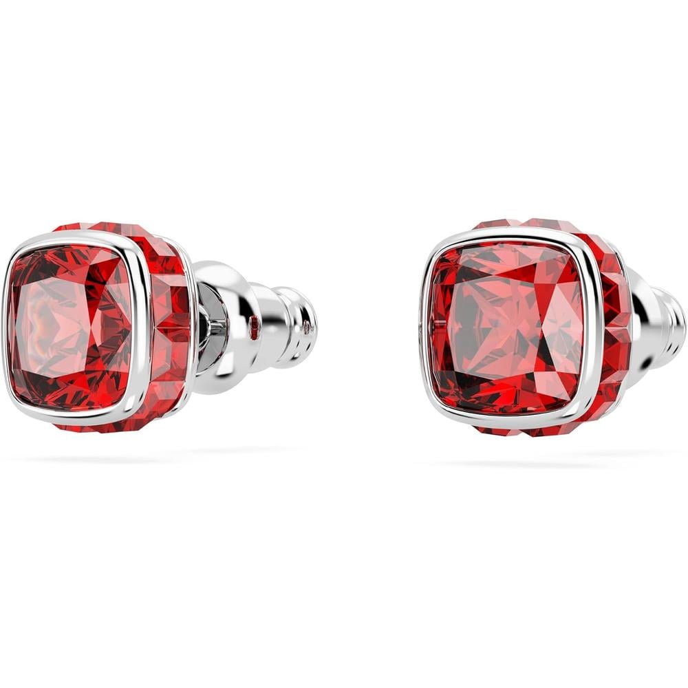 SWAROVSKI ARETES STUD CUADRADO BIRTHSTONE JULIO RODIO | ROJO - 3