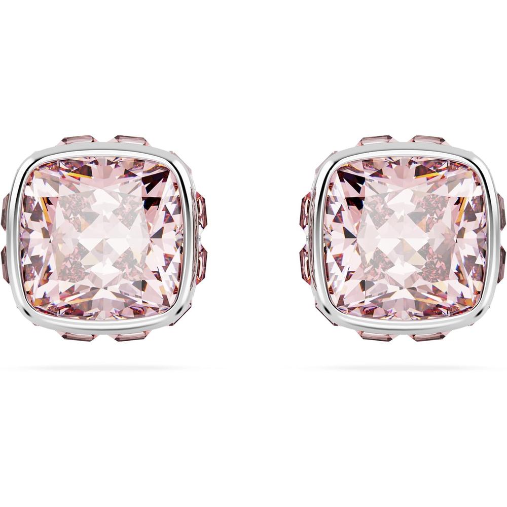 SWAROVSKI ARETES STUD CUADRADO BIRTHSTONE JUNIO RODIO | ROSA - 1
