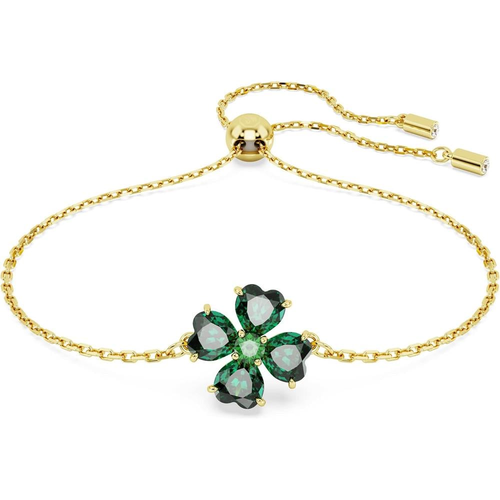 SWAROVSKI PULSERA TREBOL IDYLLIA ORO | VERDE/DORADO - 1