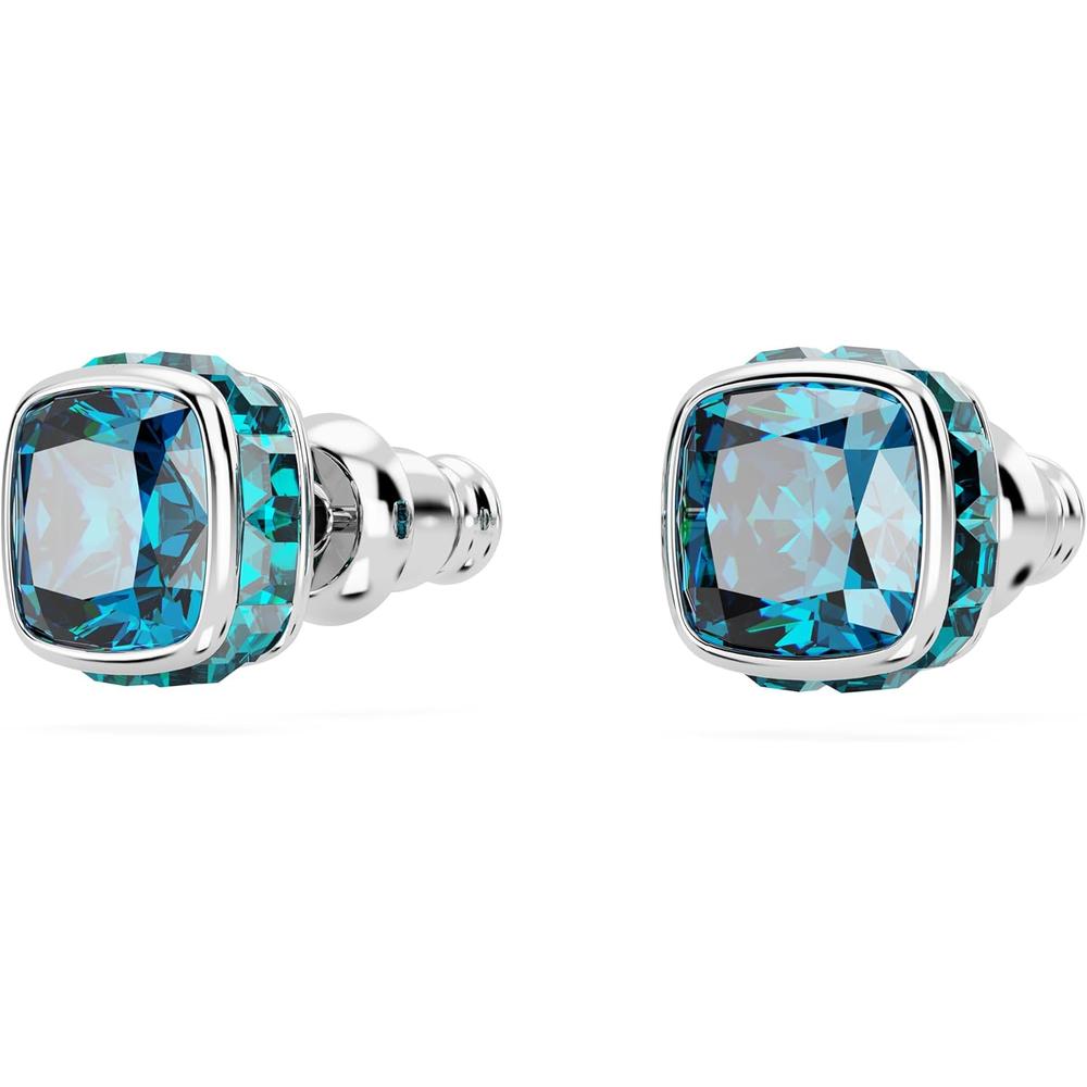 SWAROVSKI ARETES STUD CUADRADO BIRTHSTONE DICIEMBRE RODIO | AZUL - 3