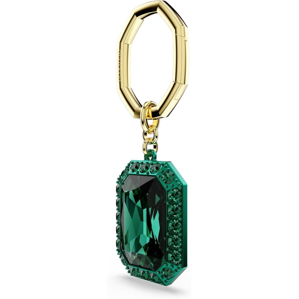 SWAROVSKI LLAVERO CRISTAL OCTÁGONO LUCENT ORO | VERDE - 2