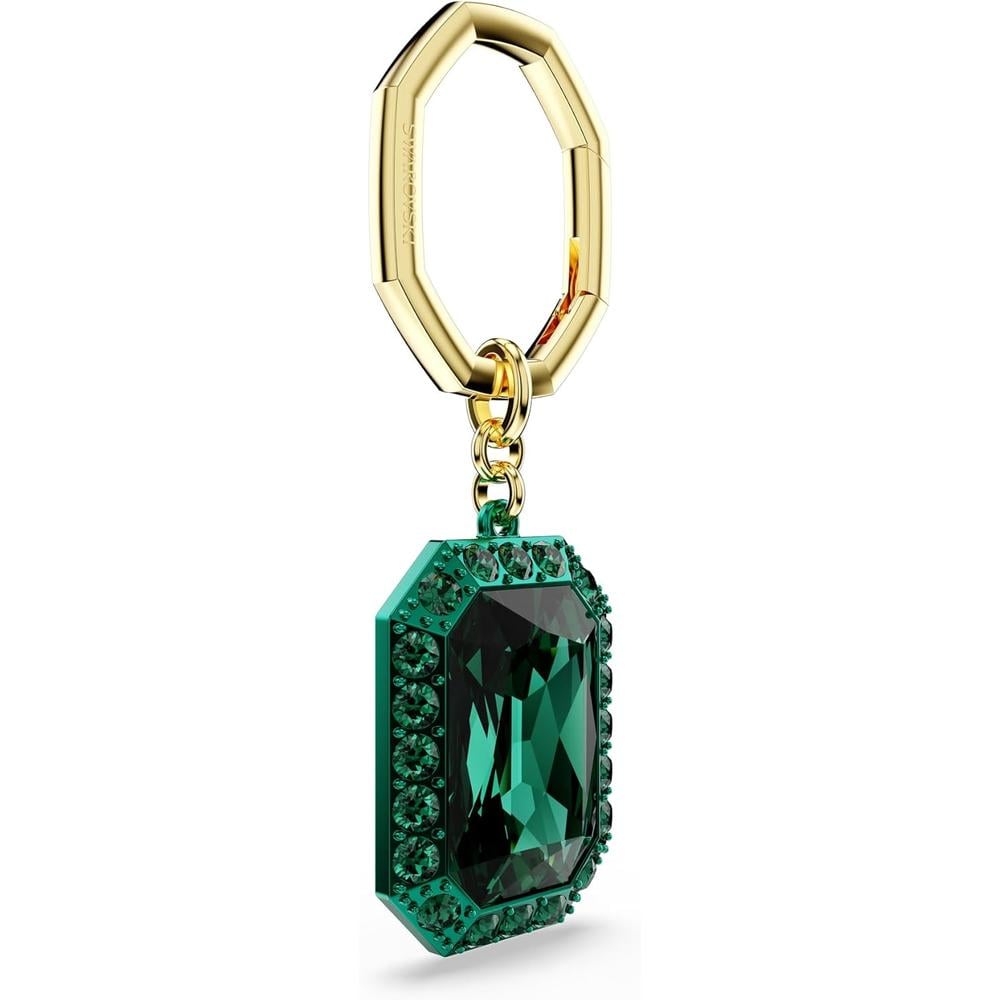 SWAROVSKI LLAVERO CRISTAL OCTÁGONO LUCENT ORO | VERDE - 3